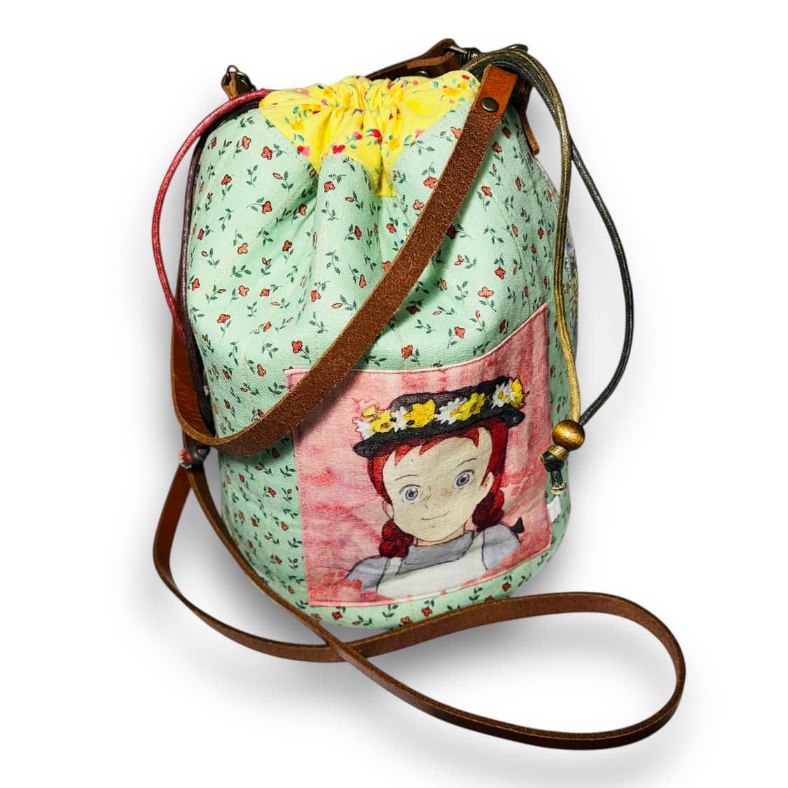 빨강머리 앤 자작나무 의 숲 코튼 원통 빈티지 크로스백 상품이미지1