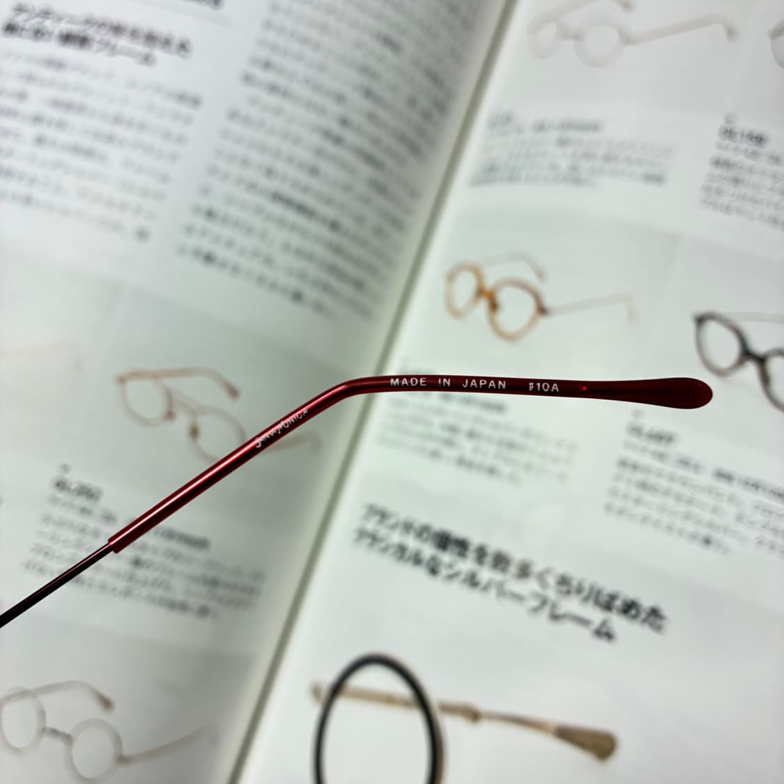 SANTA MONICA 산타모니카 반무테 티타늄 안경 레드 상품이미지6