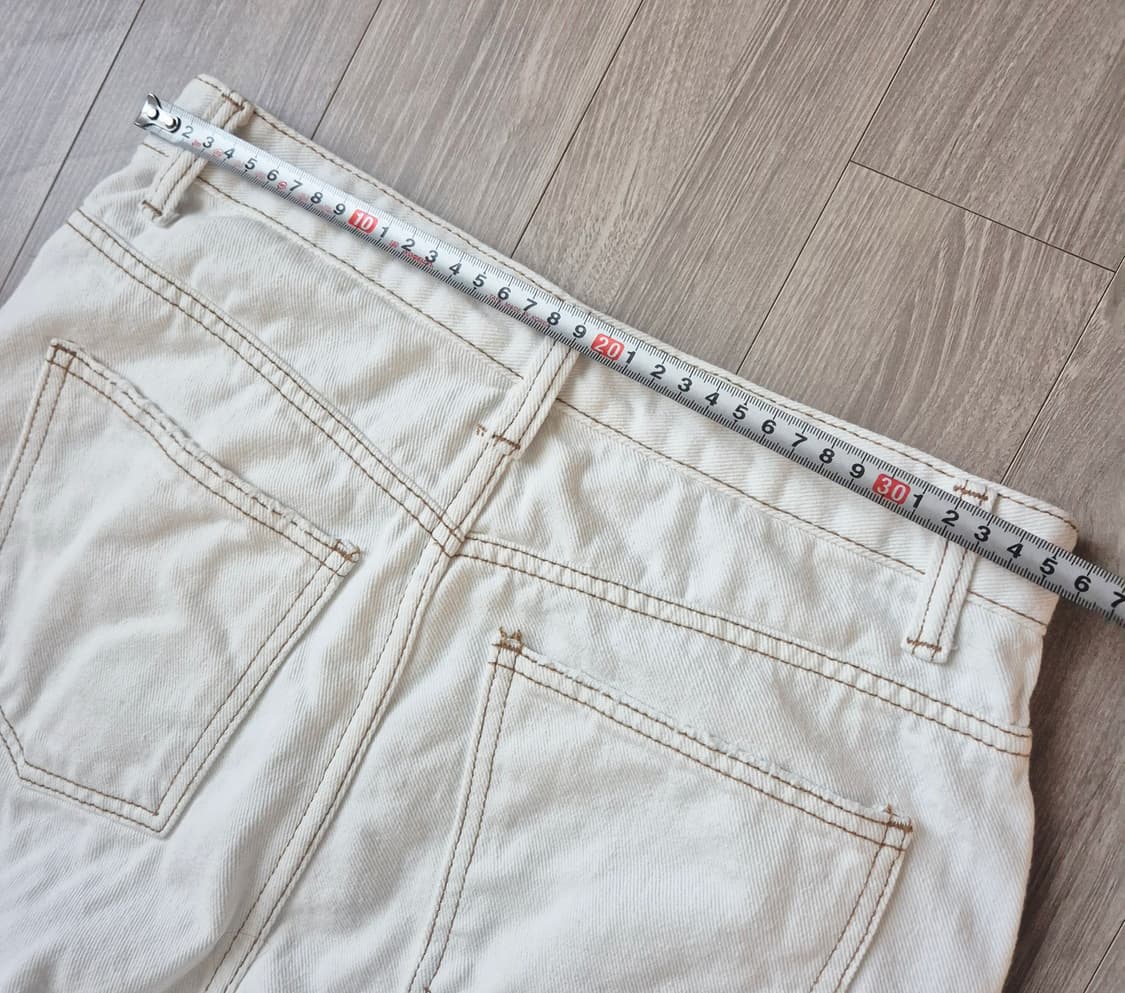 와이드부츠컷진 밝은아이보리진  상품이미지5