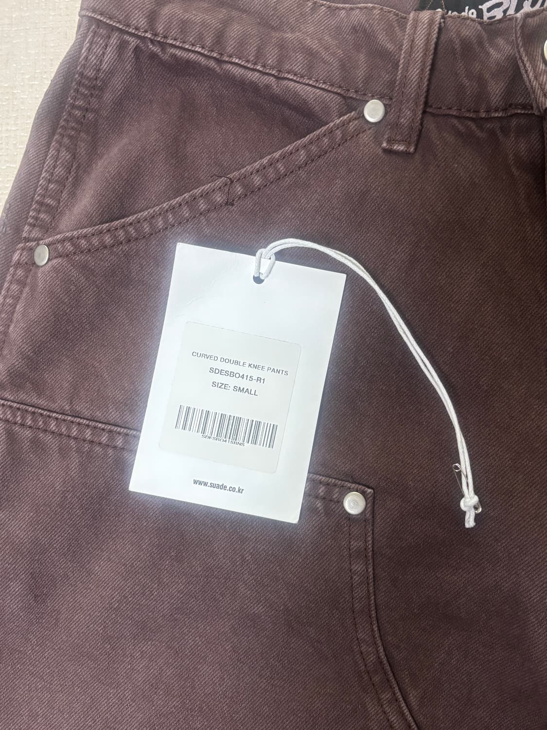 CURVED DOUBLE KNEE PANTS [BROWN] 상품이미지4