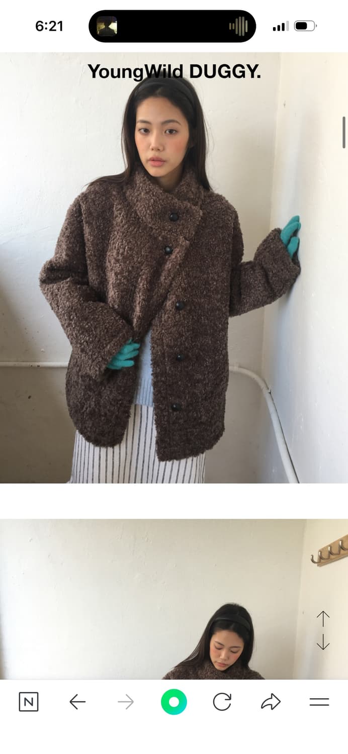 샵더기 부클 퍼 코트 브라운  상품이미지2