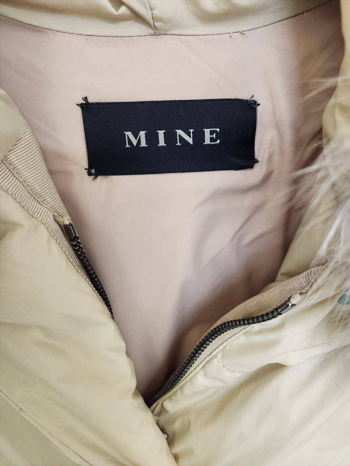 (베이지색상 판매)마인 폭스후드퍼 구스다운 패딩 44~55사이즈 상품이미지9