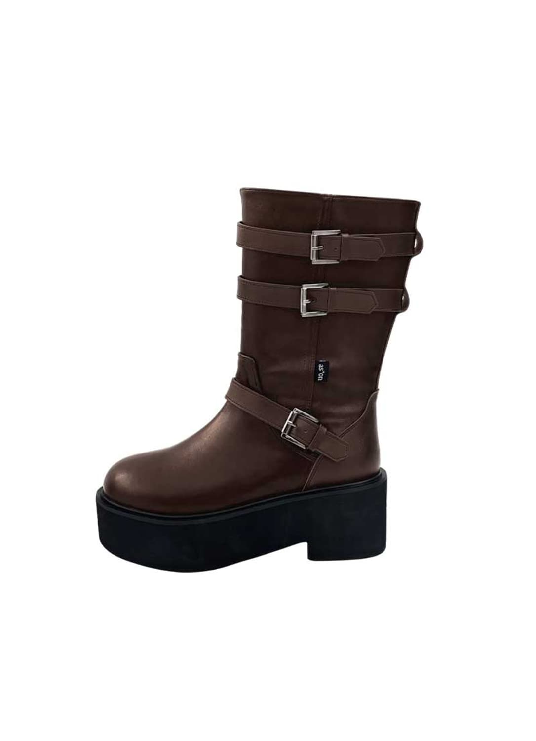 애즈온 MAYA MIDI BUCKLE BOOTS 브라운 상품이미지2