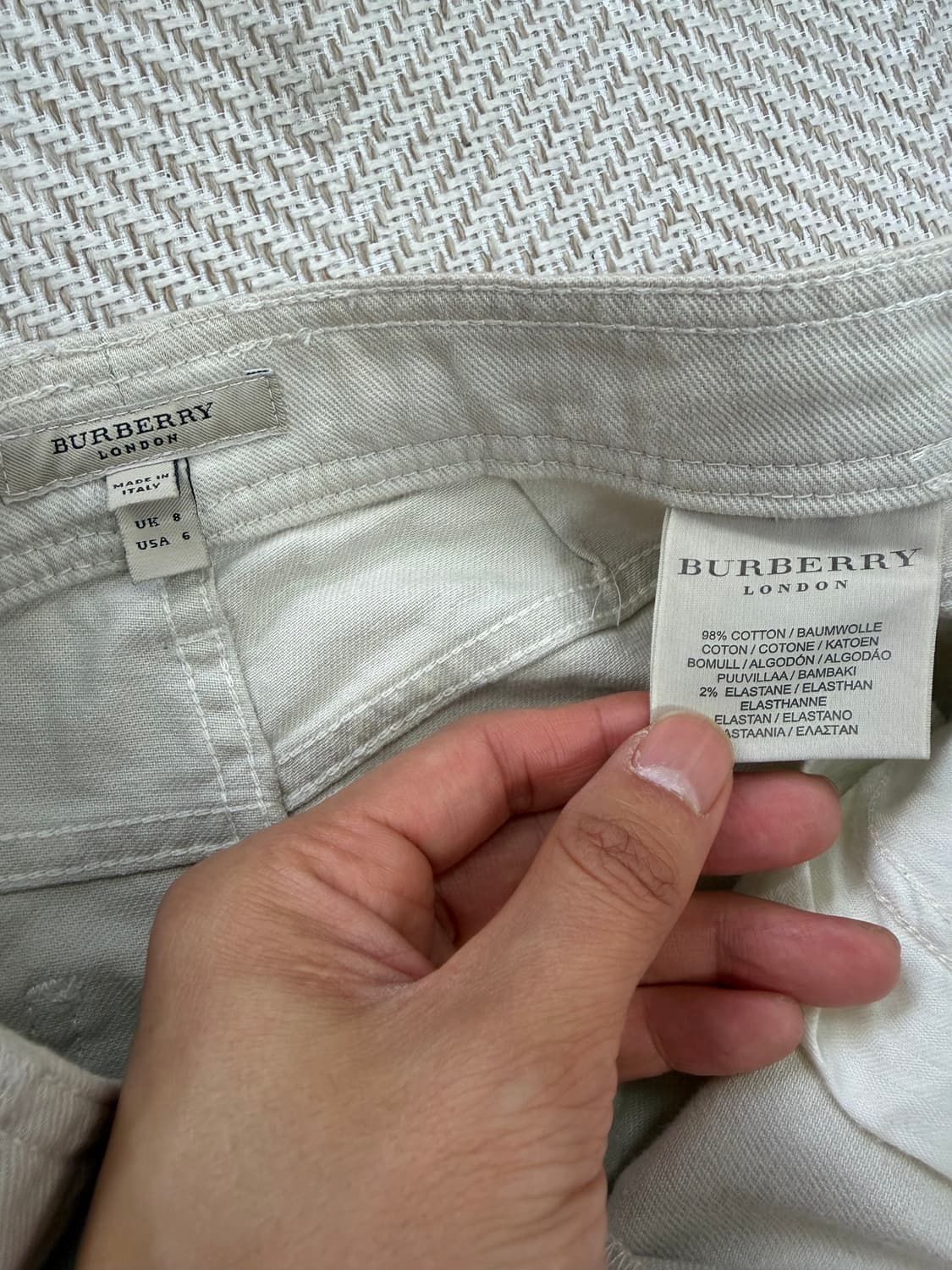 정품) 버버리 여성 코튼 팬츠 28인치 상품이미지7
