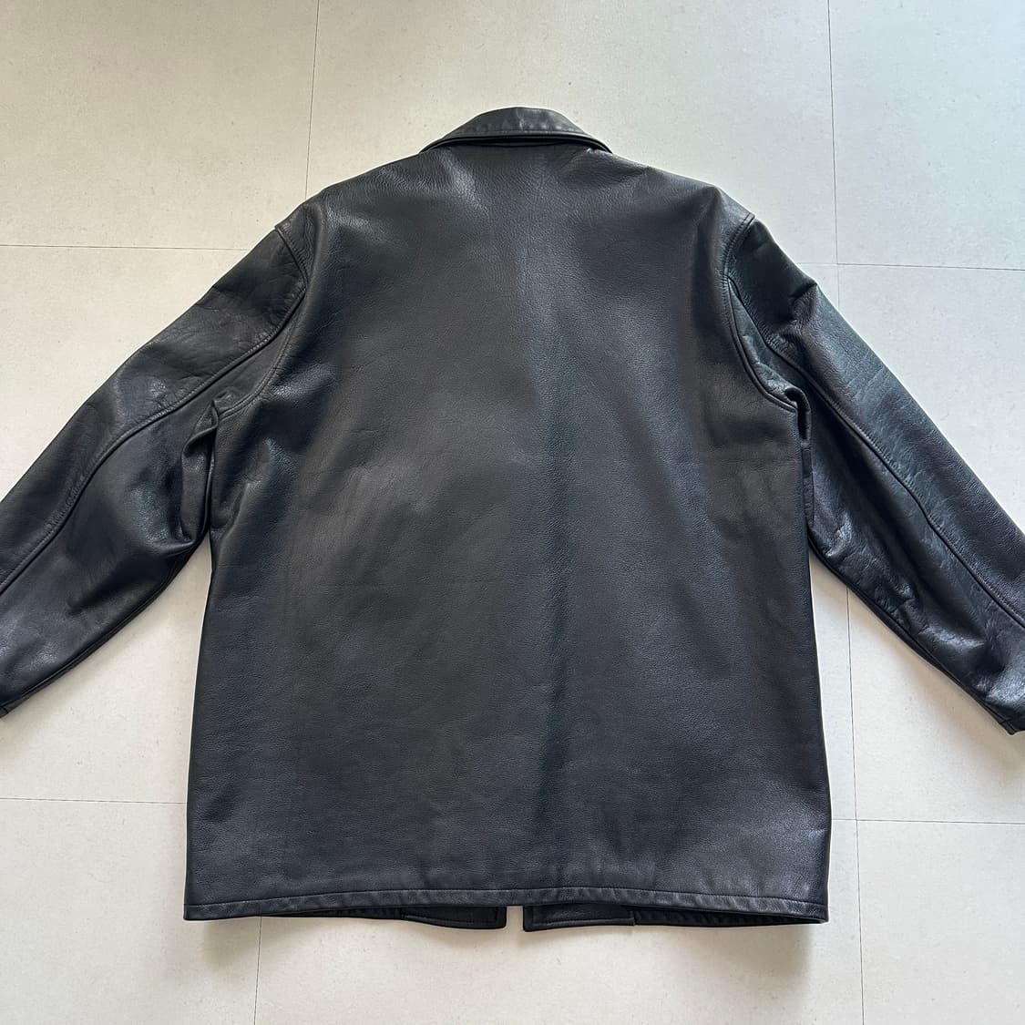 요지야마모토 A.A.R 소가죽 미니멀 레더코트 (M) 상품이미지7