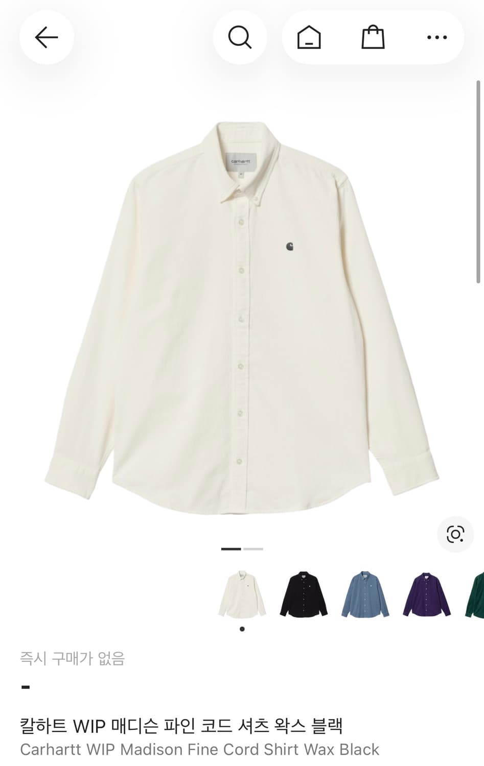 칼하트 WIP 매디슨 파인 코드 셔츠 상품이미지1