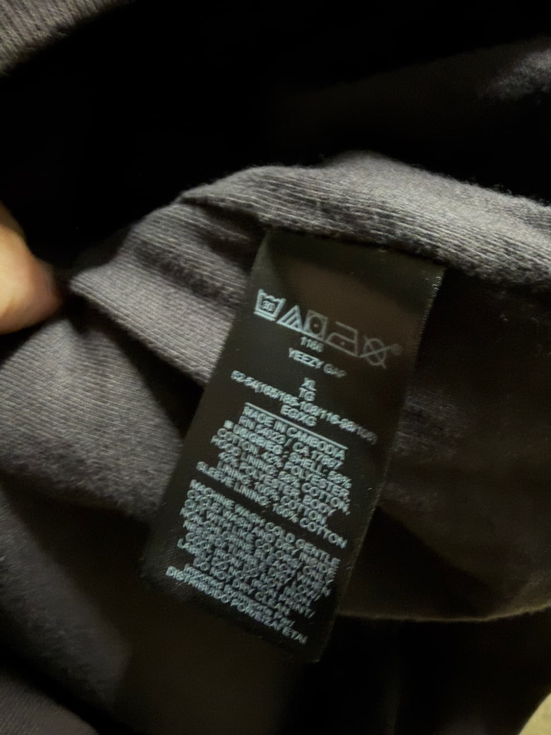 이지 갭 후드 빈티지 블랙 XL 상품이미지5