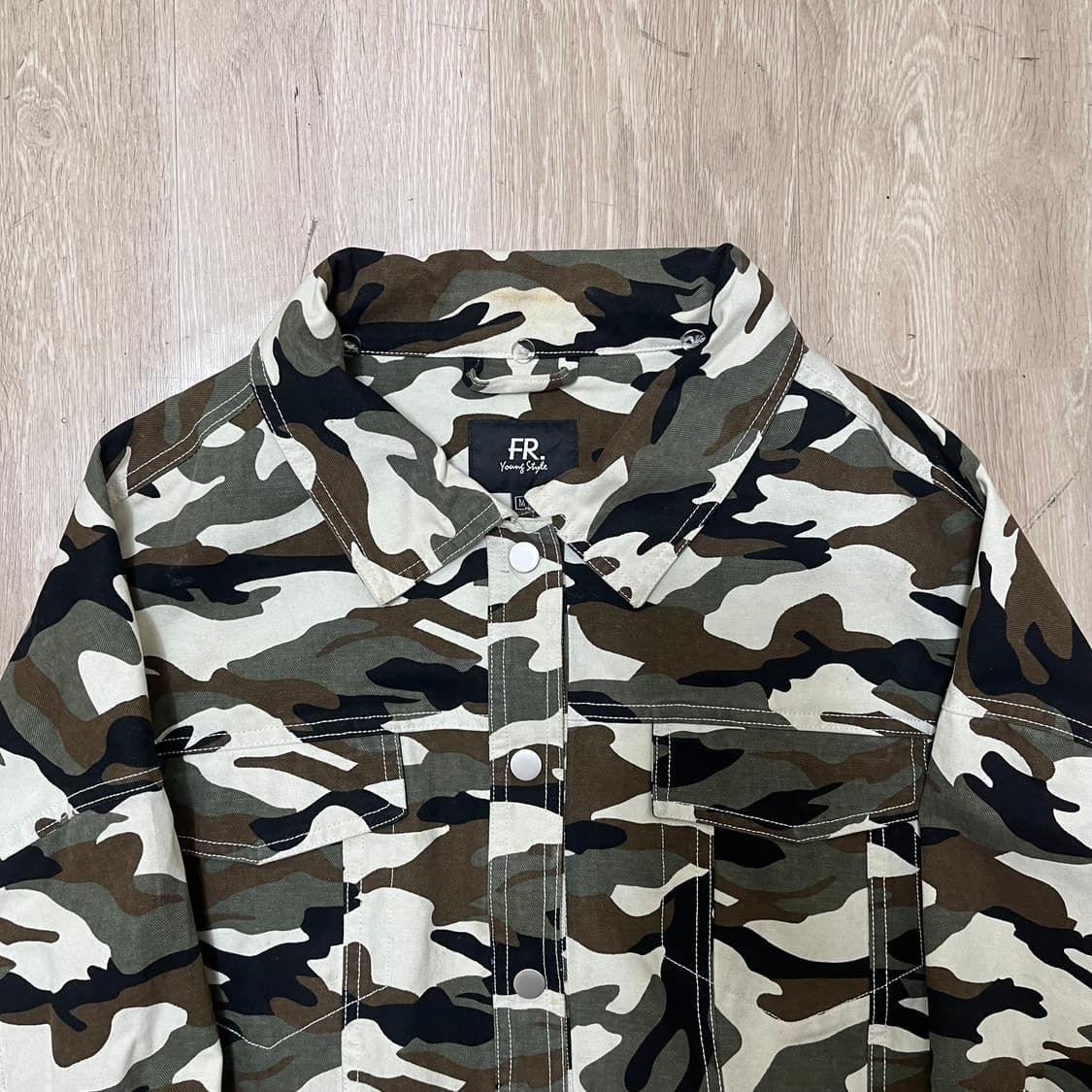 FR 영스타일 남성 밀리터리 카모플라쥬 코치 자켓 M(95) 상품이미지3