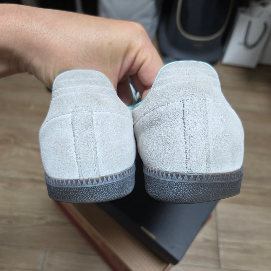 255 아디다스 삼바 OG 크리스탈 화이트 클레이 스트라타 / 검솔 상품이미지8