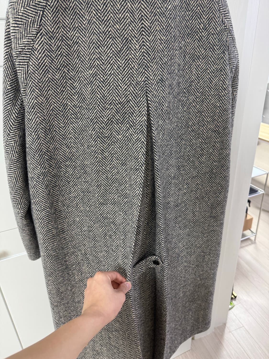 제로라운지 25FW Magee 마지 원단 도네갈 헤링본 발마칸 코트 L 상품이미지3