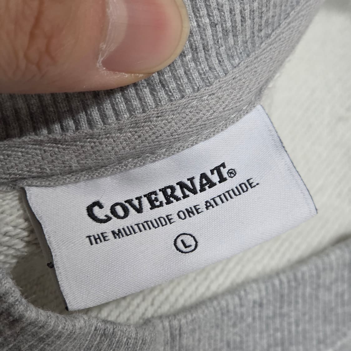 커버낫 그레이 맨투맨 상품이미지8
