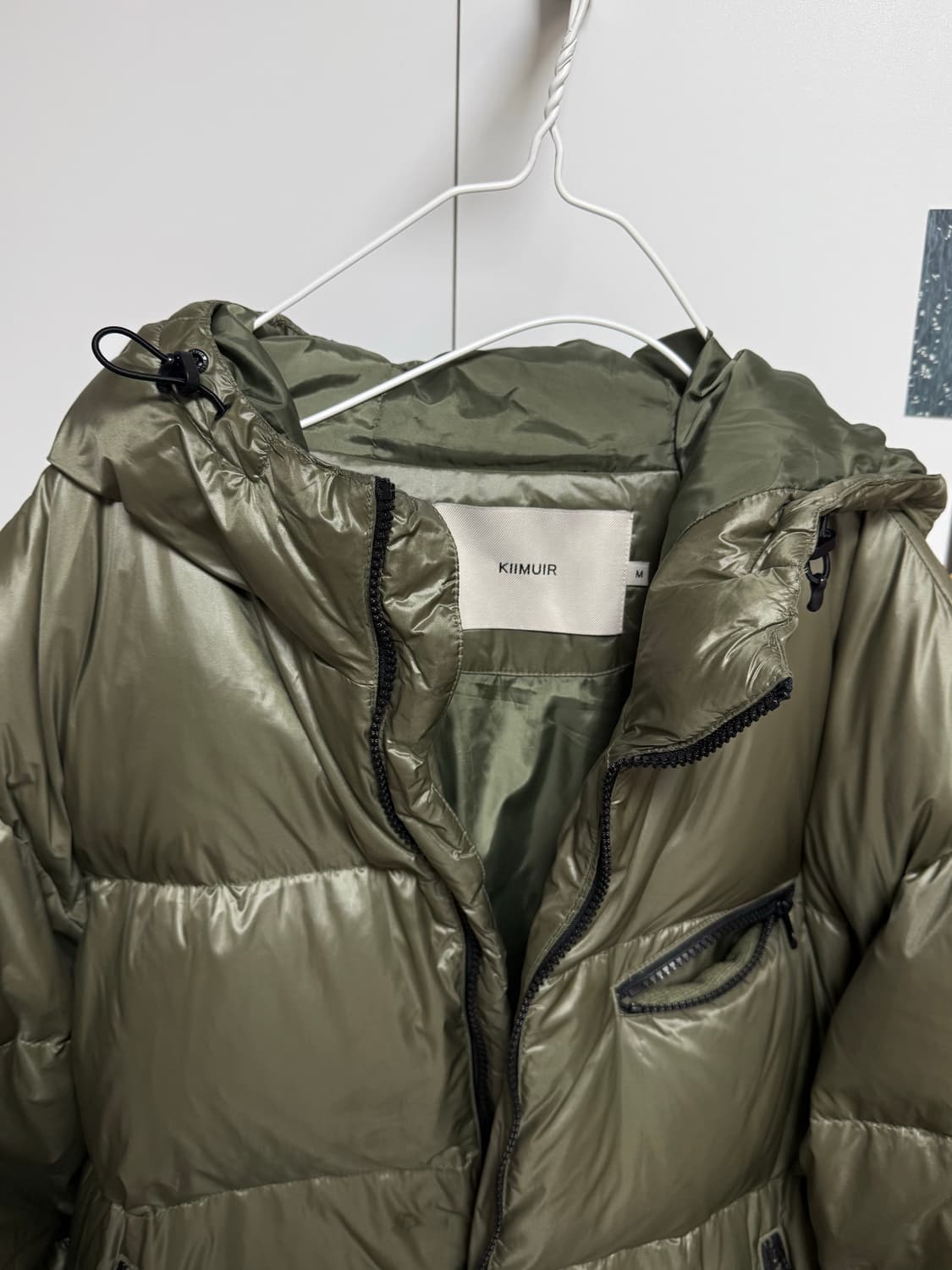 키뮤어 RDS 후디드 다운 패딩 카키 M (구스) 상품이미지4