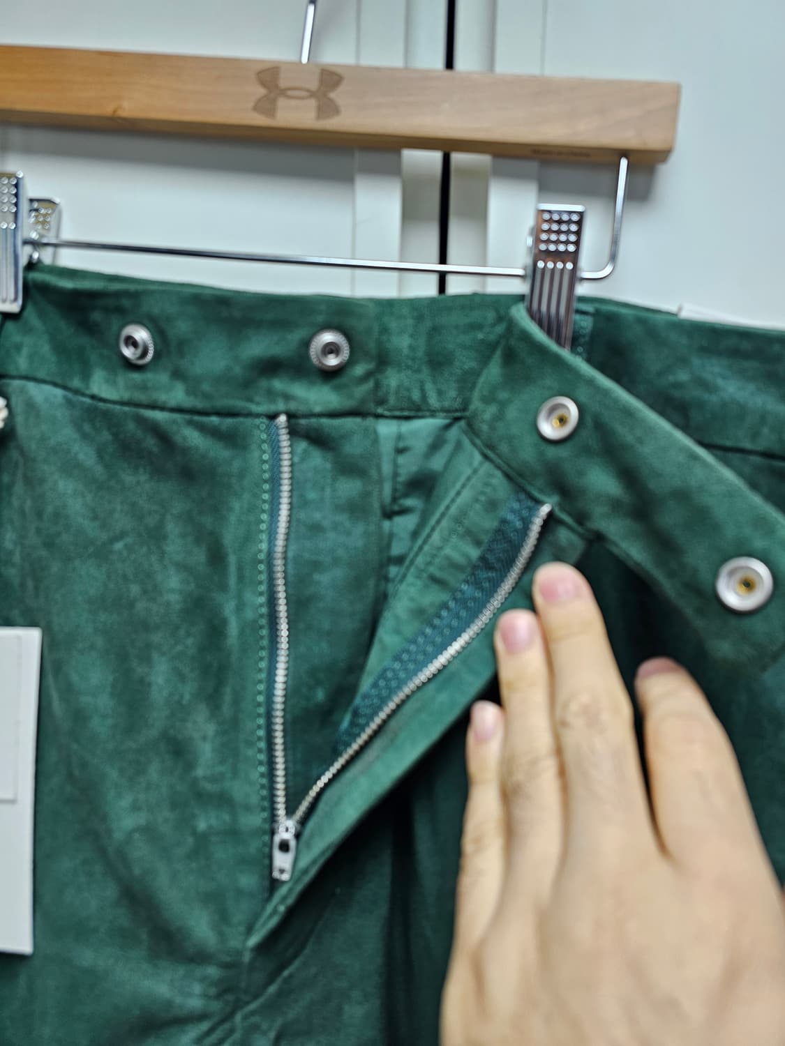 새상품 자라 양가죽 스웨이드 릴렉스핏 버뮤다 팬츠 상품이미지6