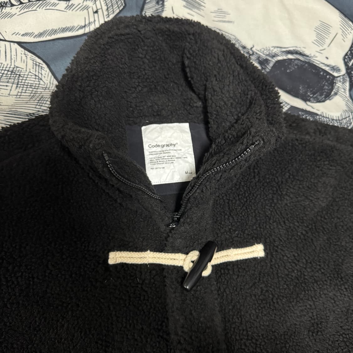 코드그라피 떡볶이  뽀글이 후리스 M사이즈 상품이미지2