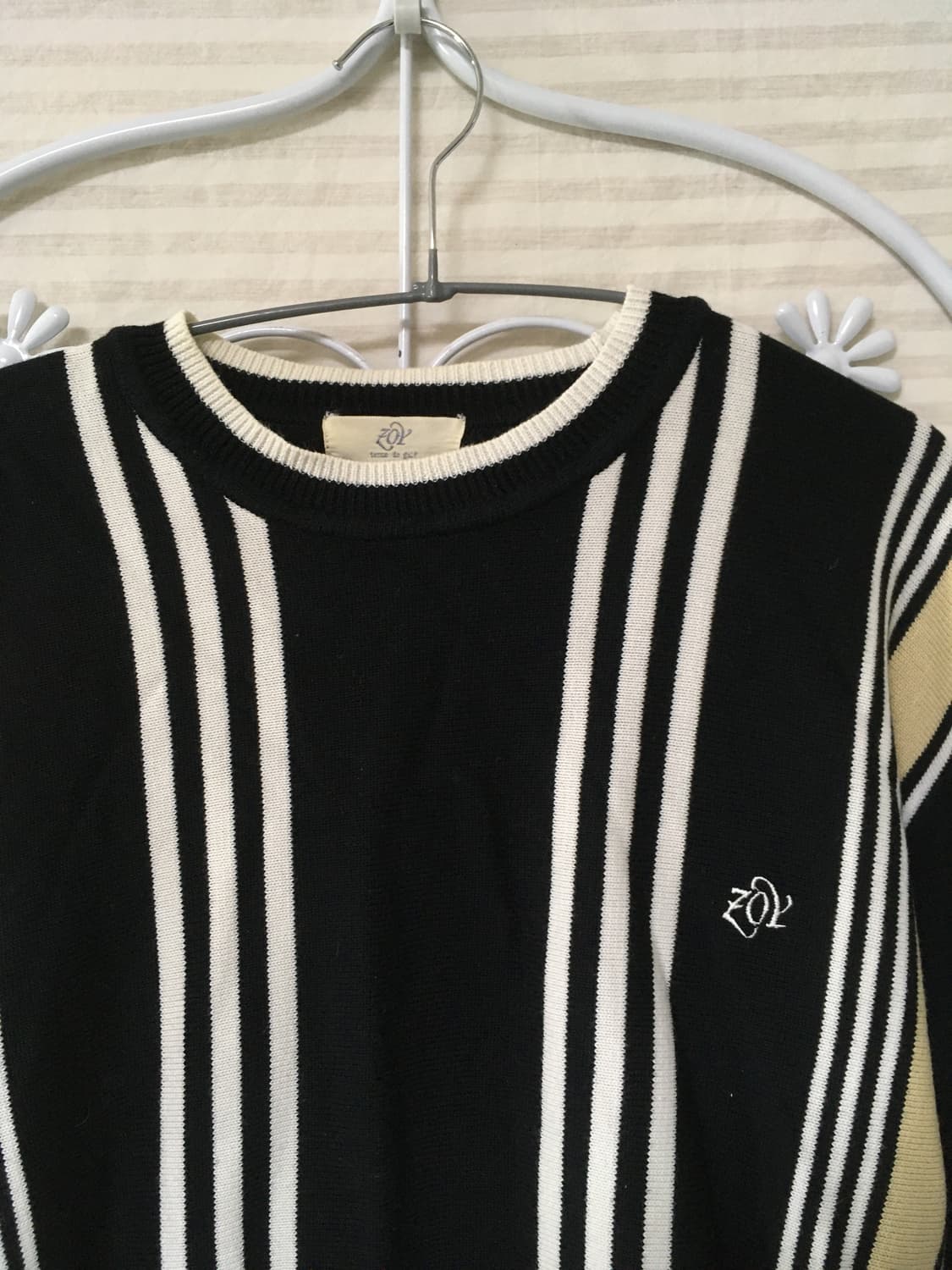 빈티지 블랙 스트라이프 니트 y2k 스트릿 갸루 펑키 일본빈티지638 상품이미지2