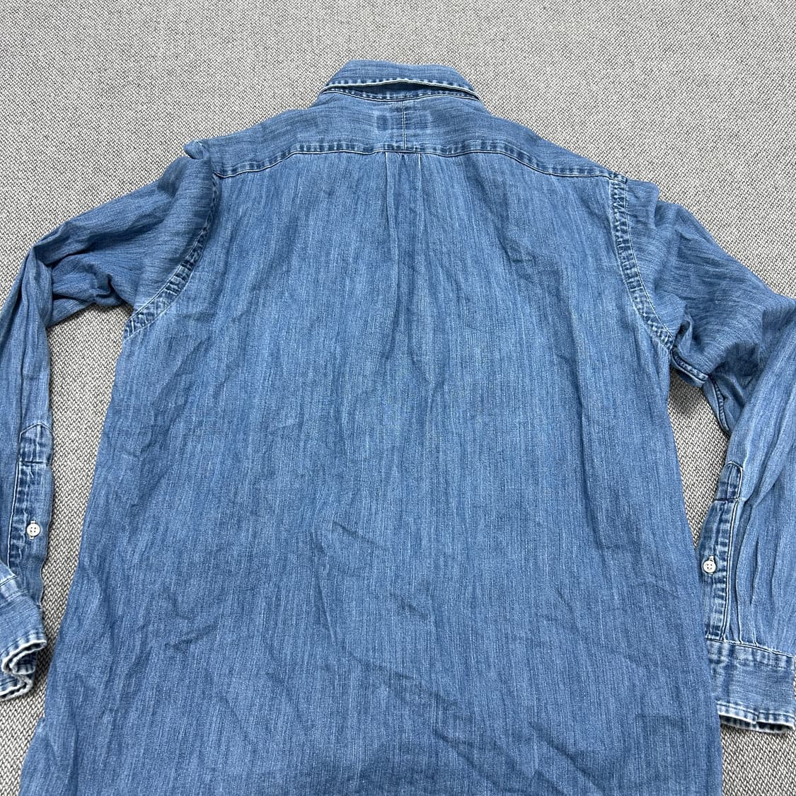 폴로 클래식핏 QR라벨 데님셔츠(M) 상품이미지8