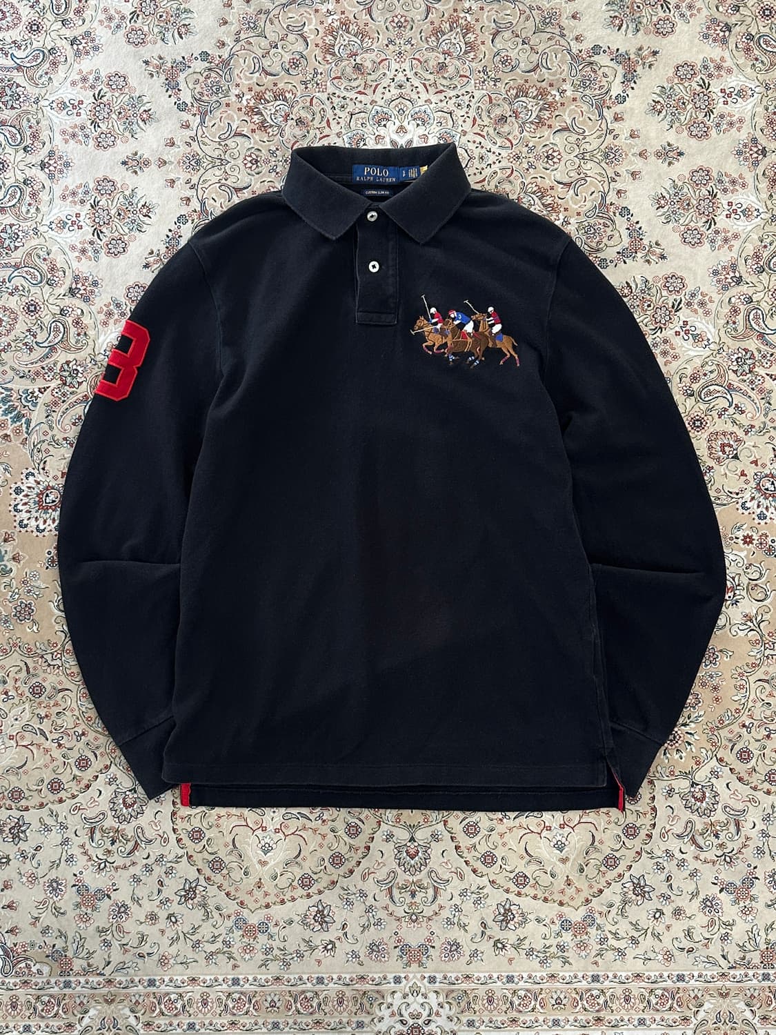 폴로 랄프로렌 블랙 멀티 빅포니 카라티  상품이미지1