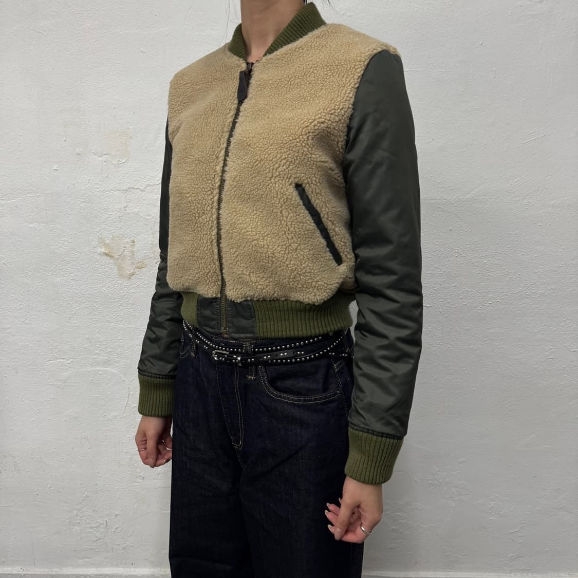 SLY Japan 올리브 덤블 리버시블 쇼트 플라이트 MA-1 자켓 상품이미지2