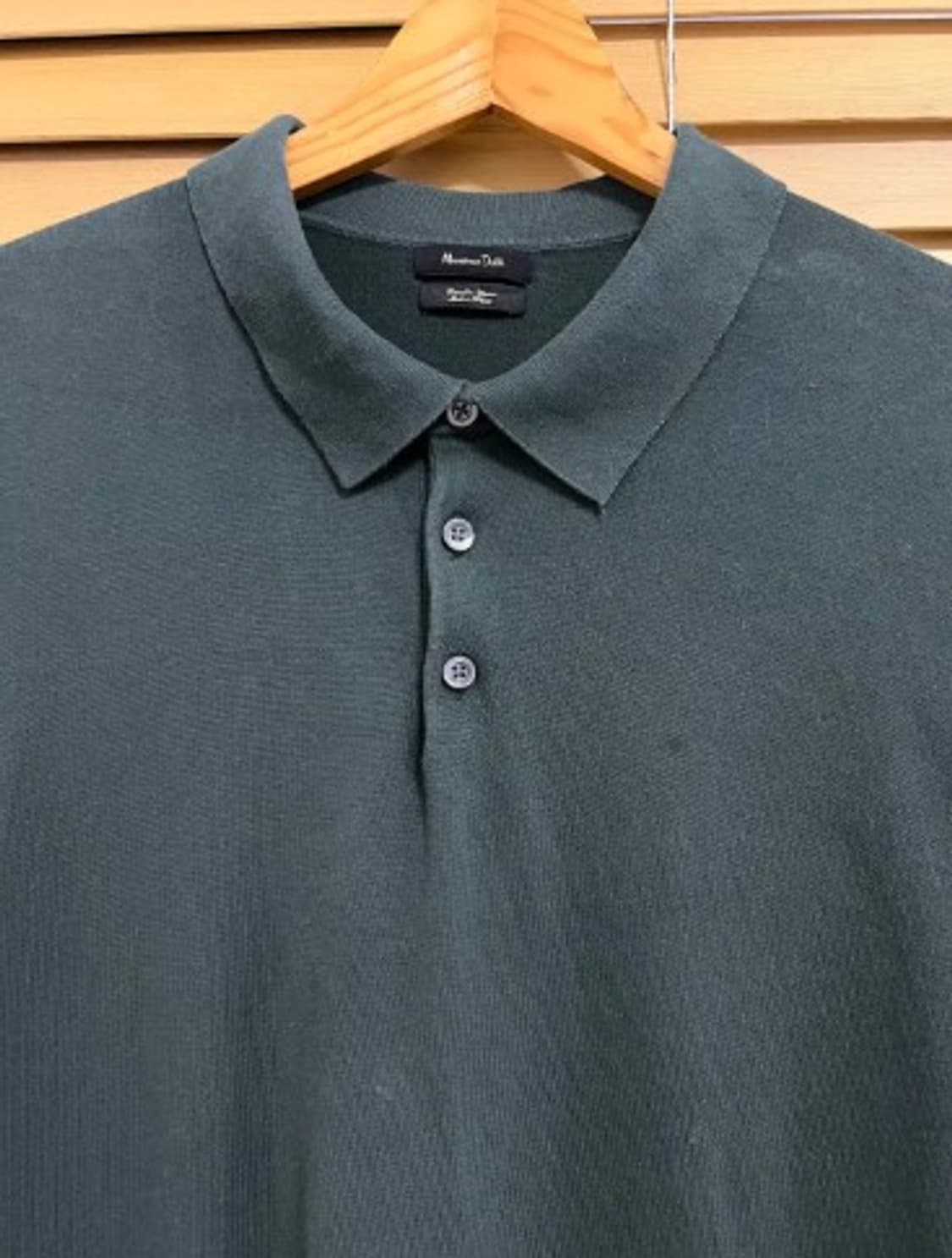 마시모뚜띠 남성 카키 카라반팔니트티셔츠 XL 상품이미지1