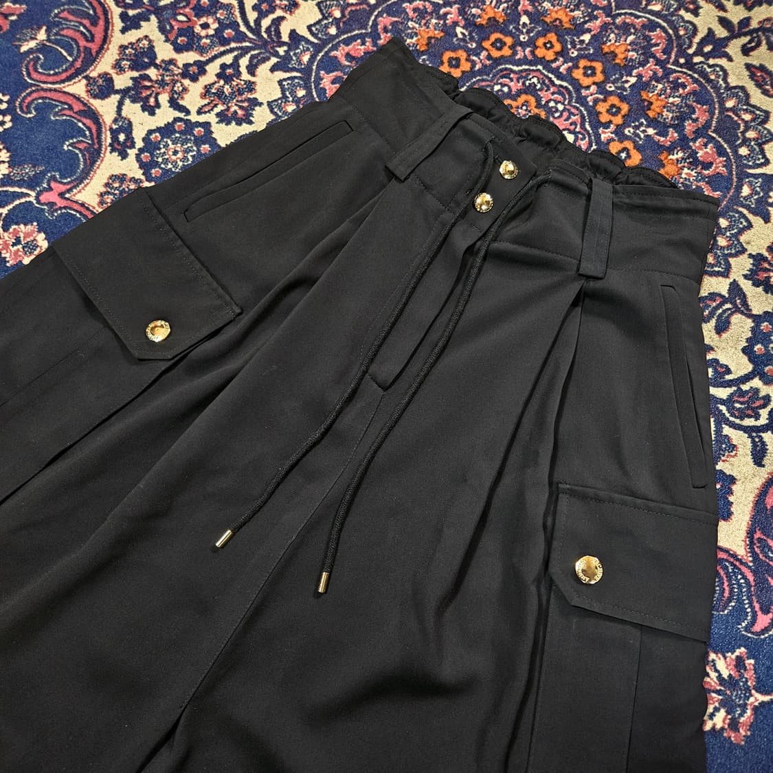 시스템(SYSTEM) 22ss 골든 버튼 드로우 스트링 롱 스커트 상품이미지2