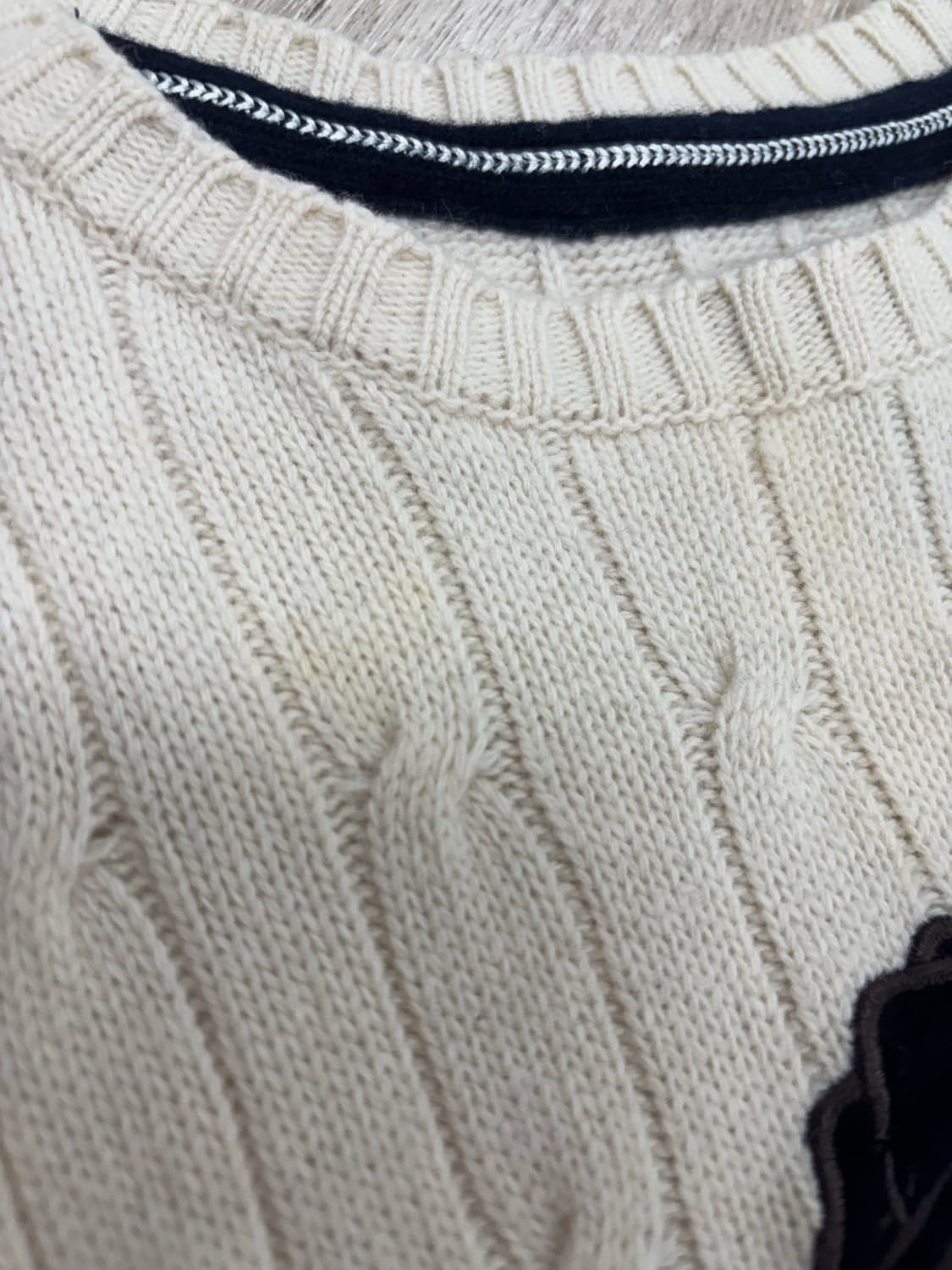티니위니 꽈배기 아이보리 니트 상품이미지3