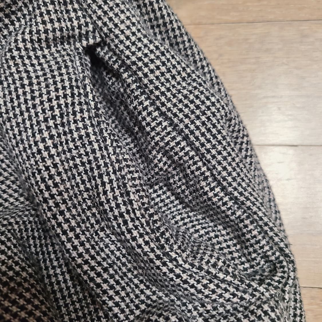 빈티지 누빔 겨울 둥근 카라 둥카 체크 긴팔 원피스 아우터 모리걸 패딩 상품이미지8