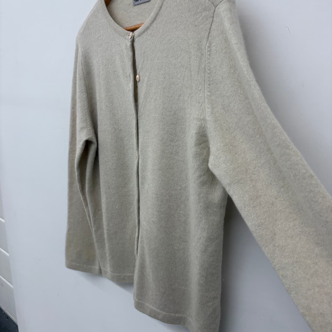 SAMARCAN 빈티지 캐시미어 가디건 아이보리 여성 L 상품이미지4