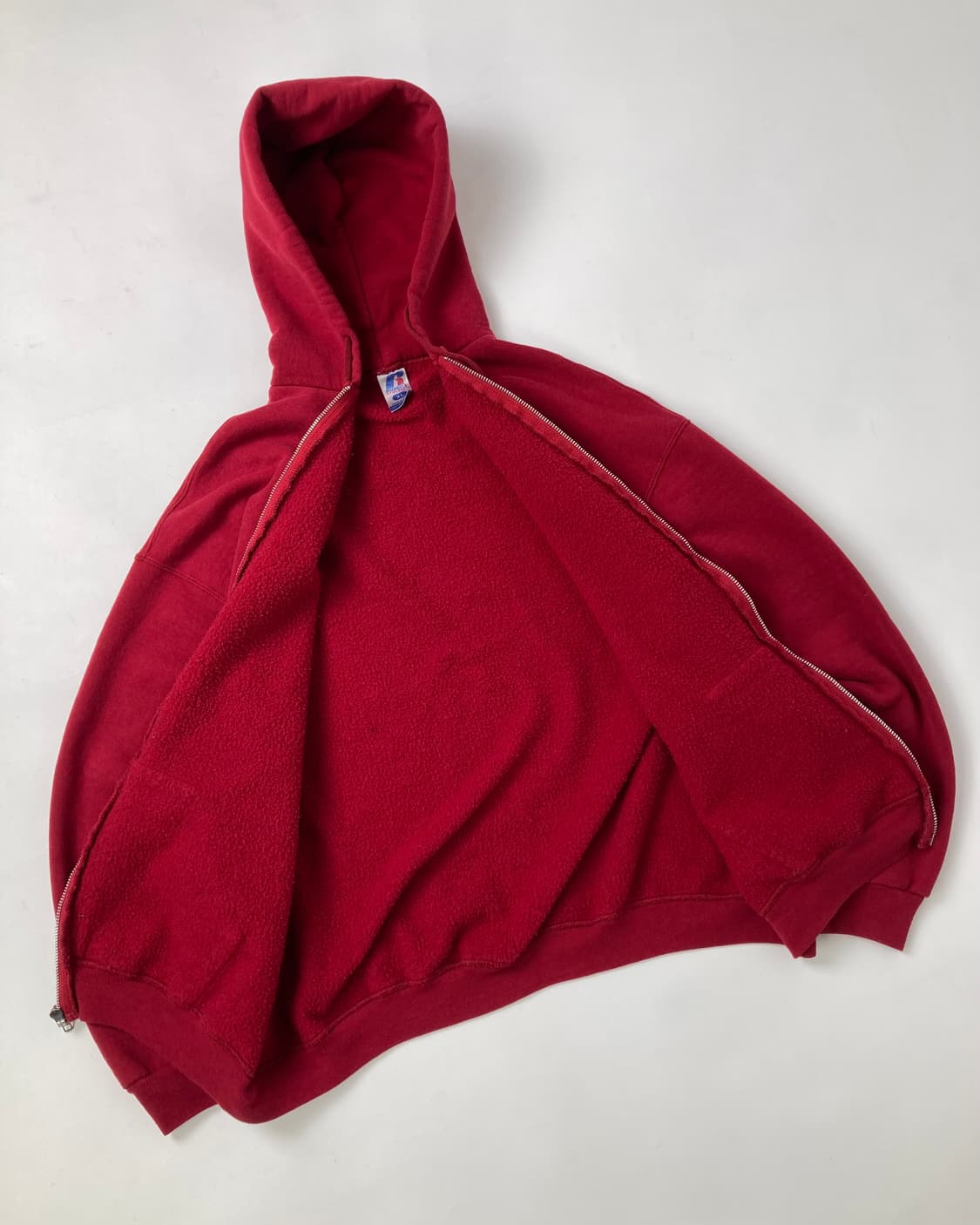 90s Russell Zip Up Hoodie (red) 상품이미지7
