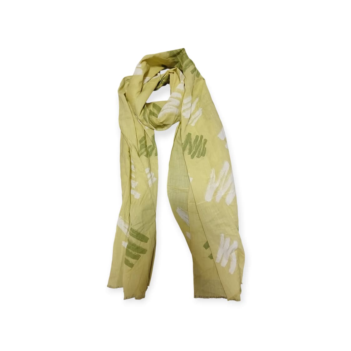 모리걸 연두 패턴 면 스카프  상품이미지1