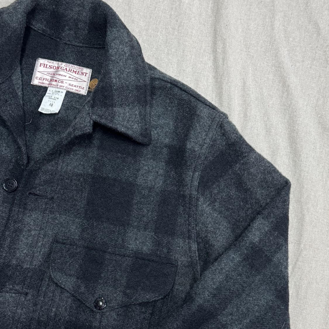 필슨 매키노 크루저 체크 울 자켓 40 상품이미지3