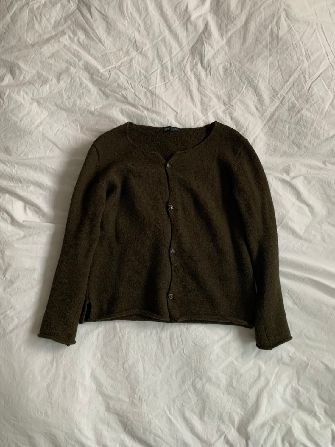 딥카키 베이직 가디건 상품이미지1