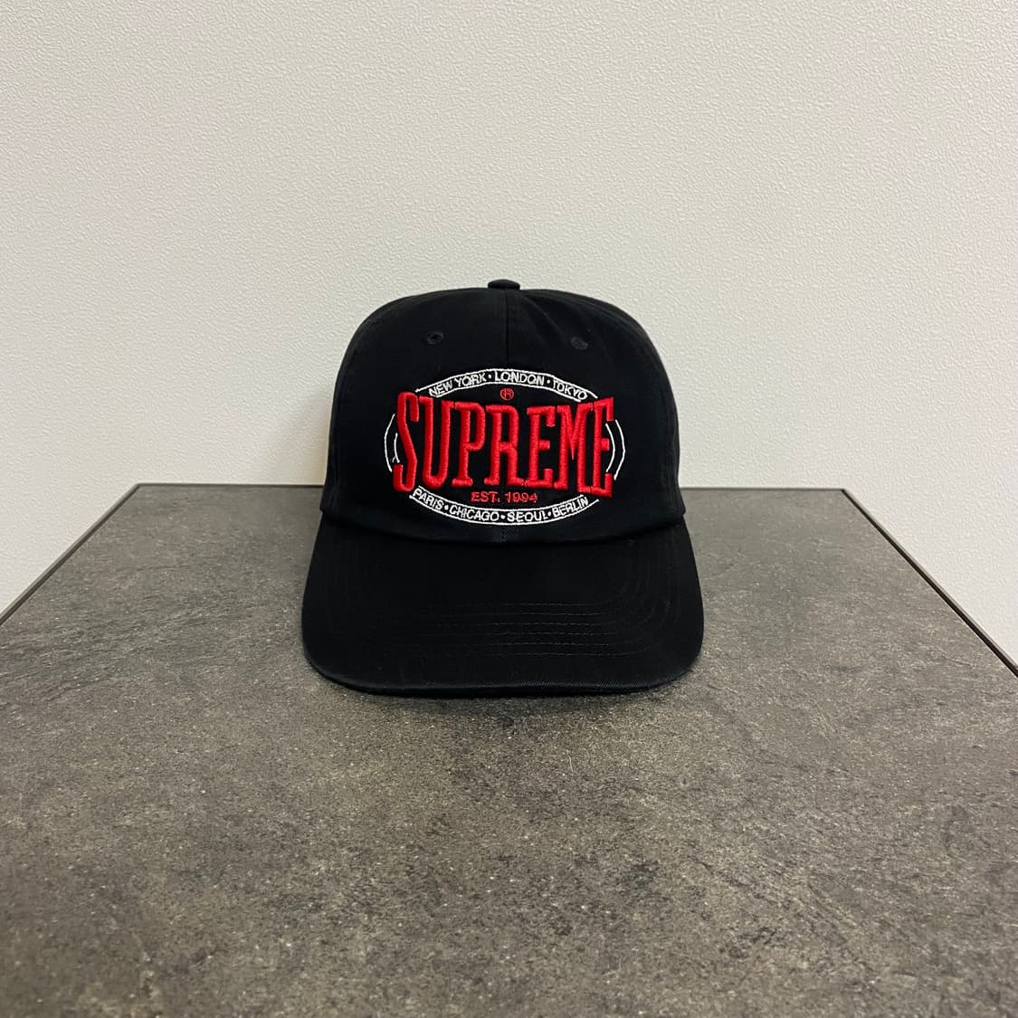 (OS) 슈프림 6패널 볼캡 모자 23FW 웜업 블랙 상품이미지1