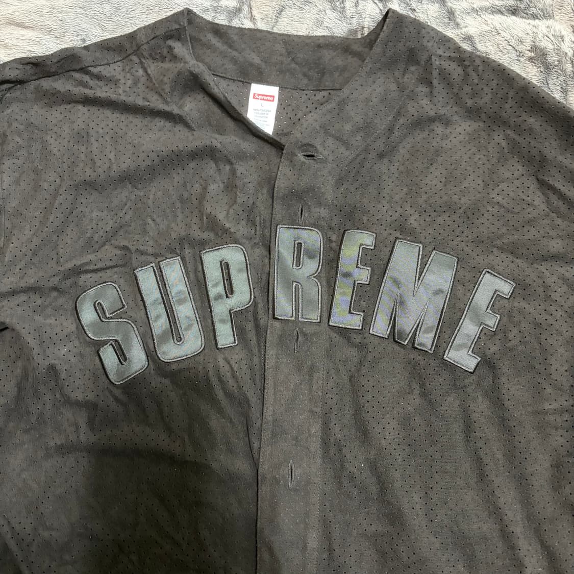 슈프림 울트라스웨이드 메쉬 베이스볼 저지 블랙 - 24SS L 상품이미지2