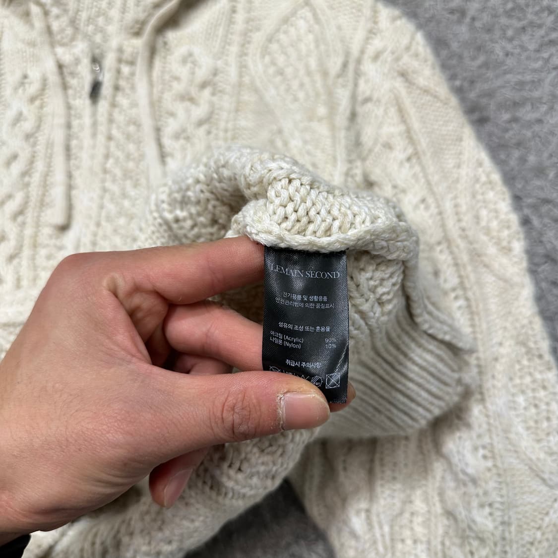 [100] Lemain second 니트 후드집업 상품이미지4