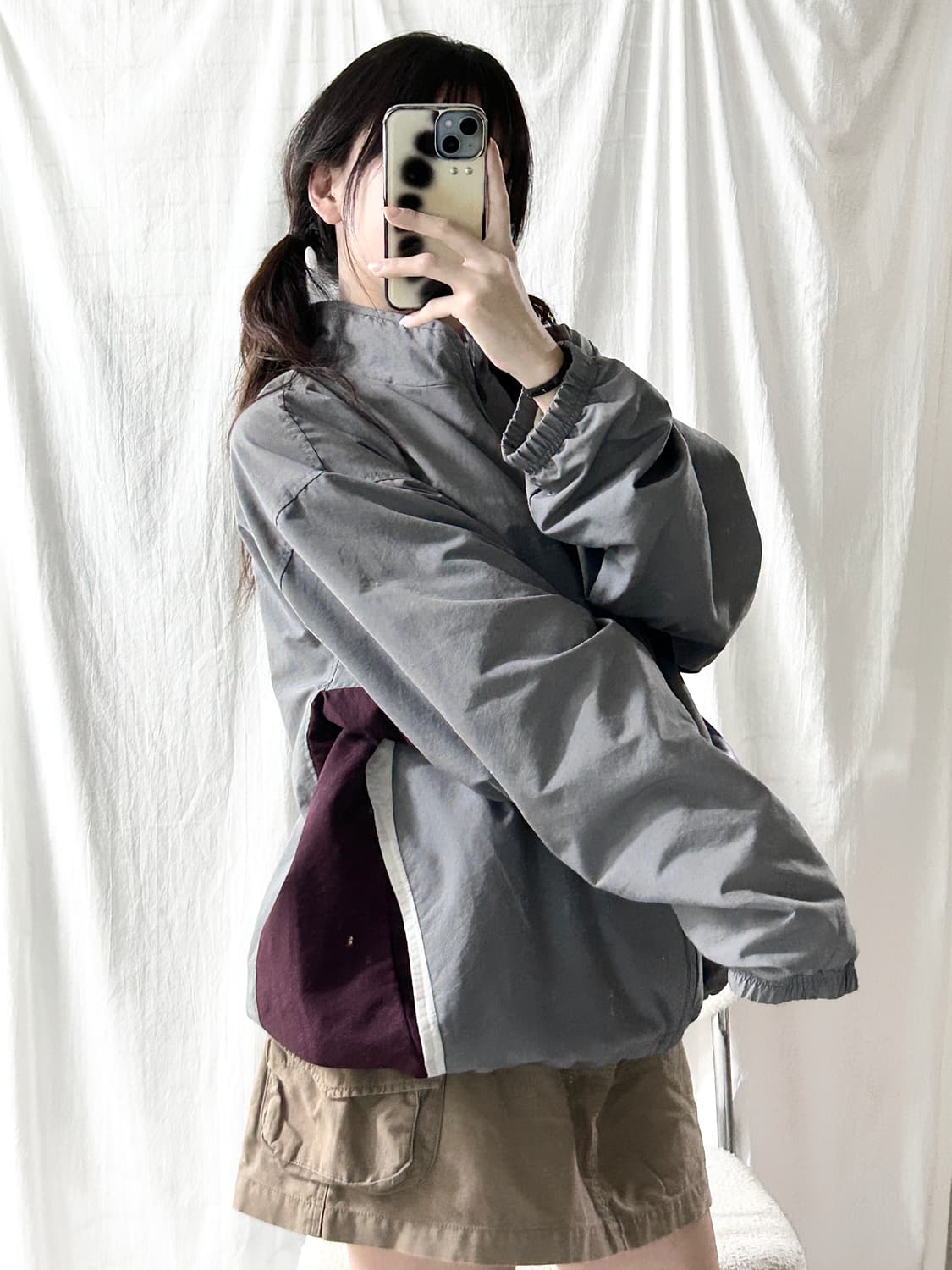 나이키 스우시 올드스쿨 배색 바람막이 상품이미지2