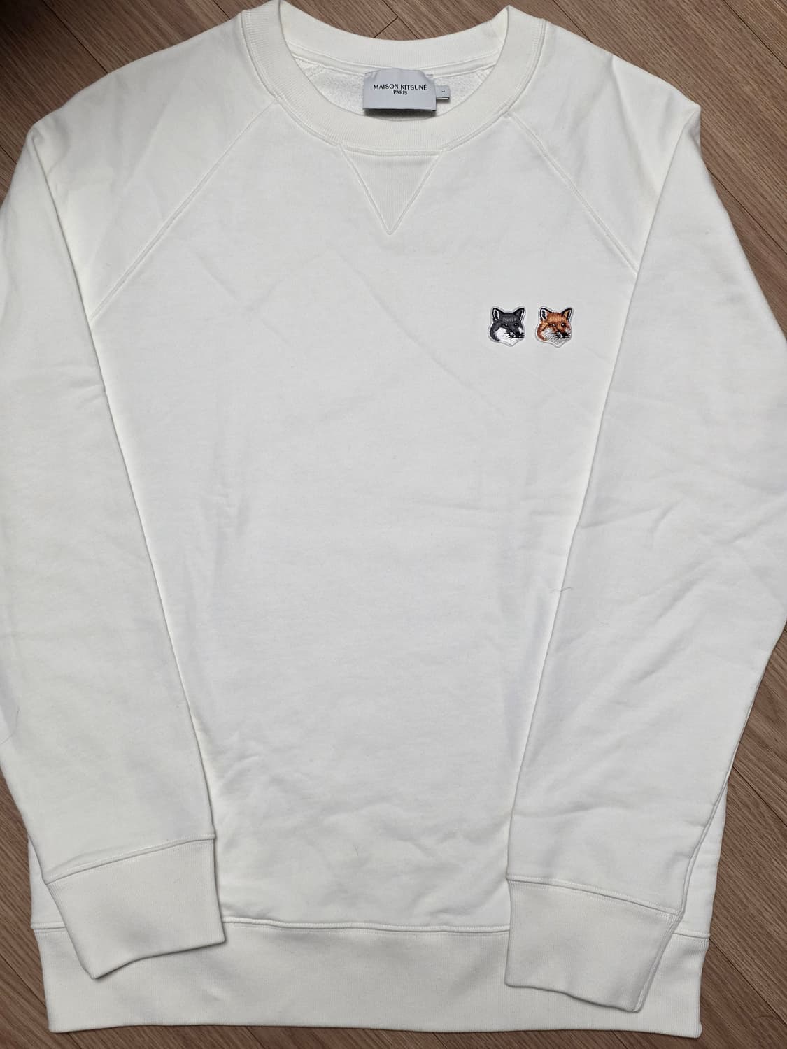 L) 메종키츠네 더블 헤드 패치 맨투맨 상품이미지1