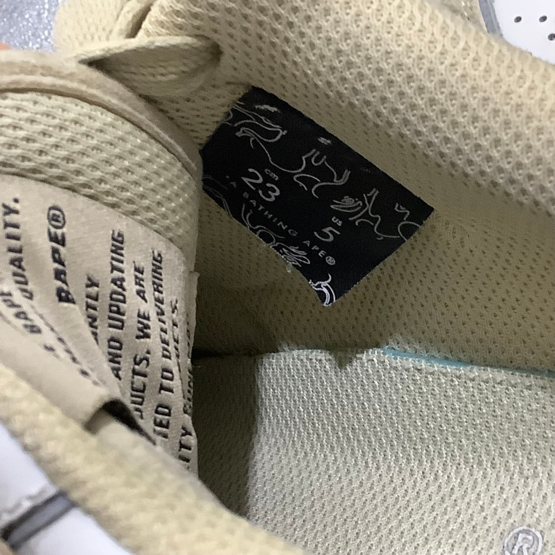 베이프 스케이트 스타 베이지 스니커즈 상품이미지8