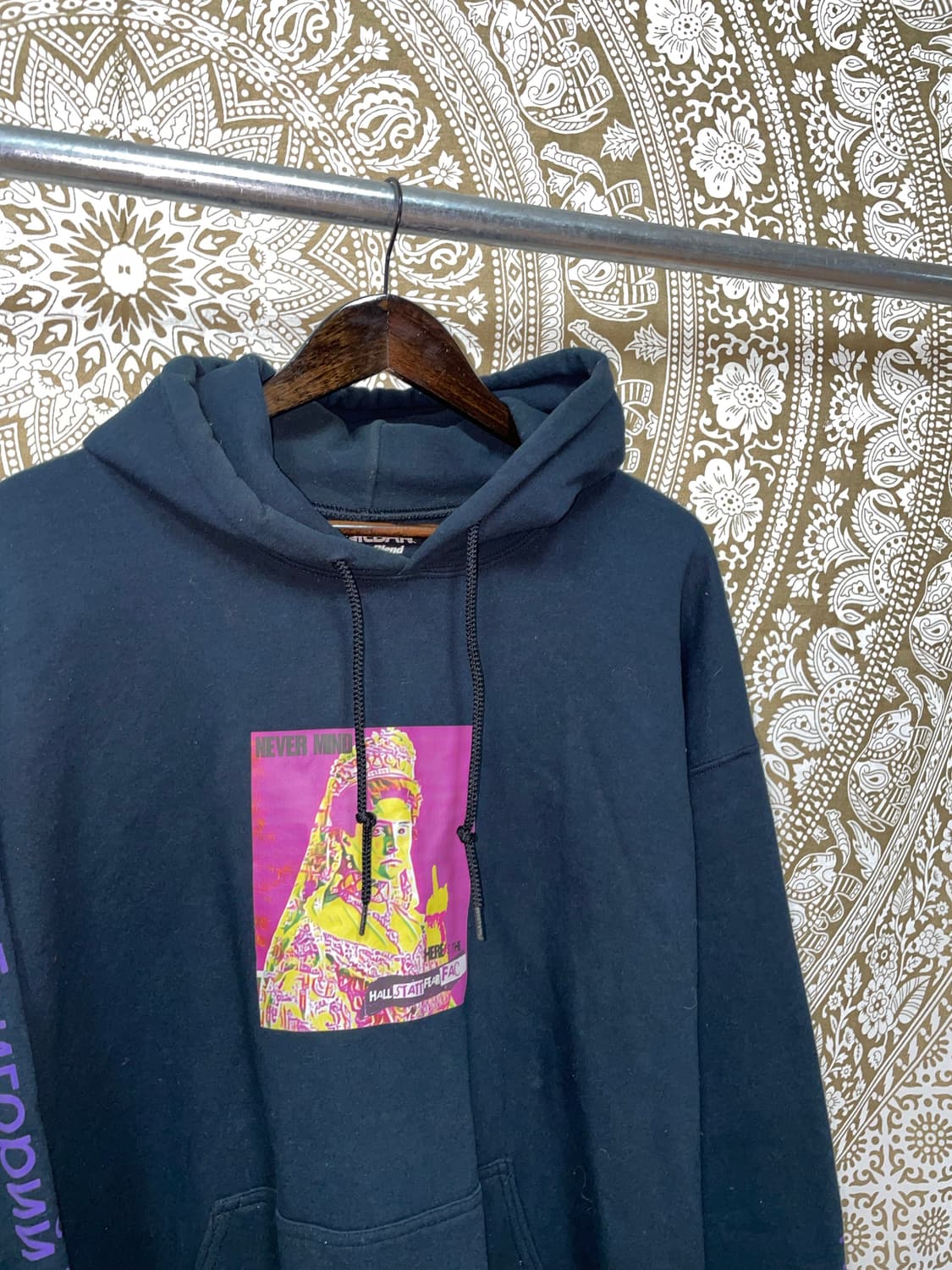 길단 프린팅 기모 후드티  상품이미지4