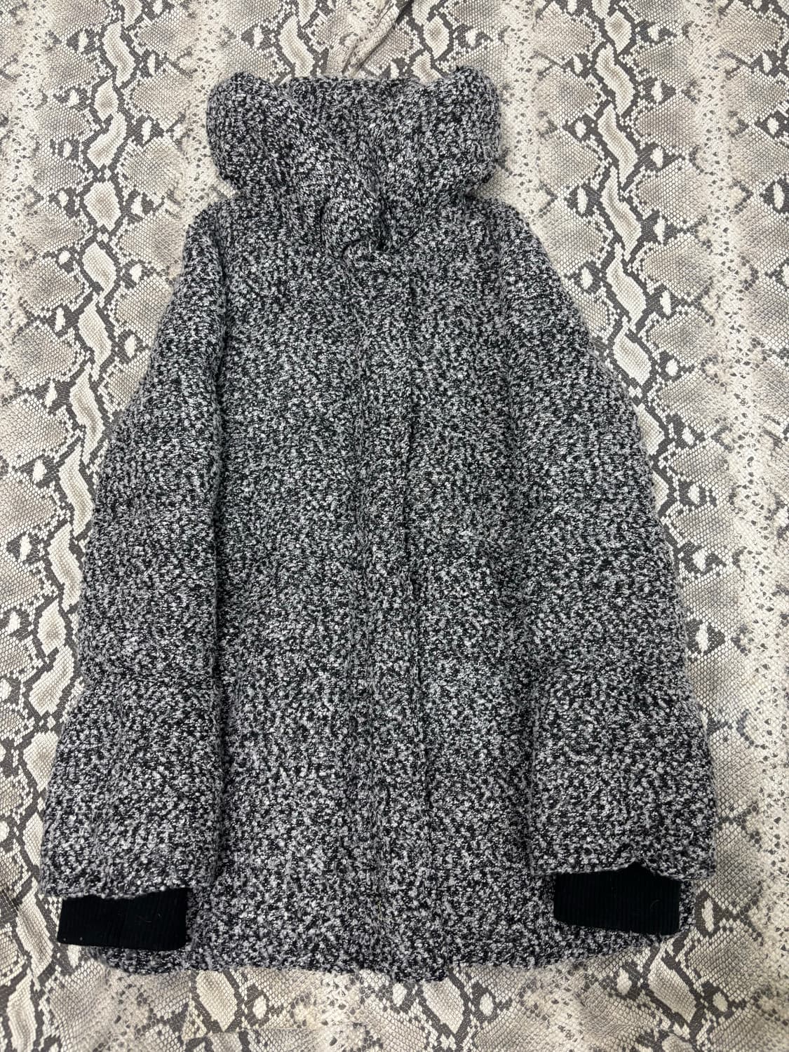 [Heather]Y2K Black&Grey Long Padding 상품이미지5