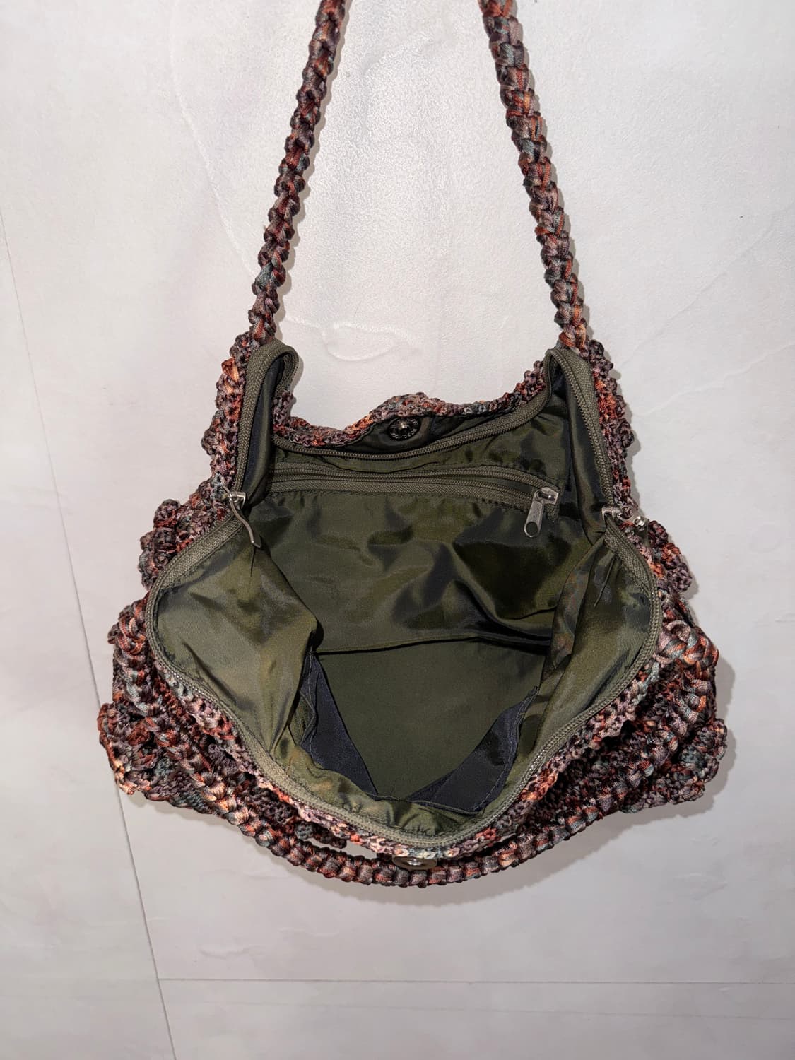 Ash brown bohemian crochet knit 숄더백 상품이미지5