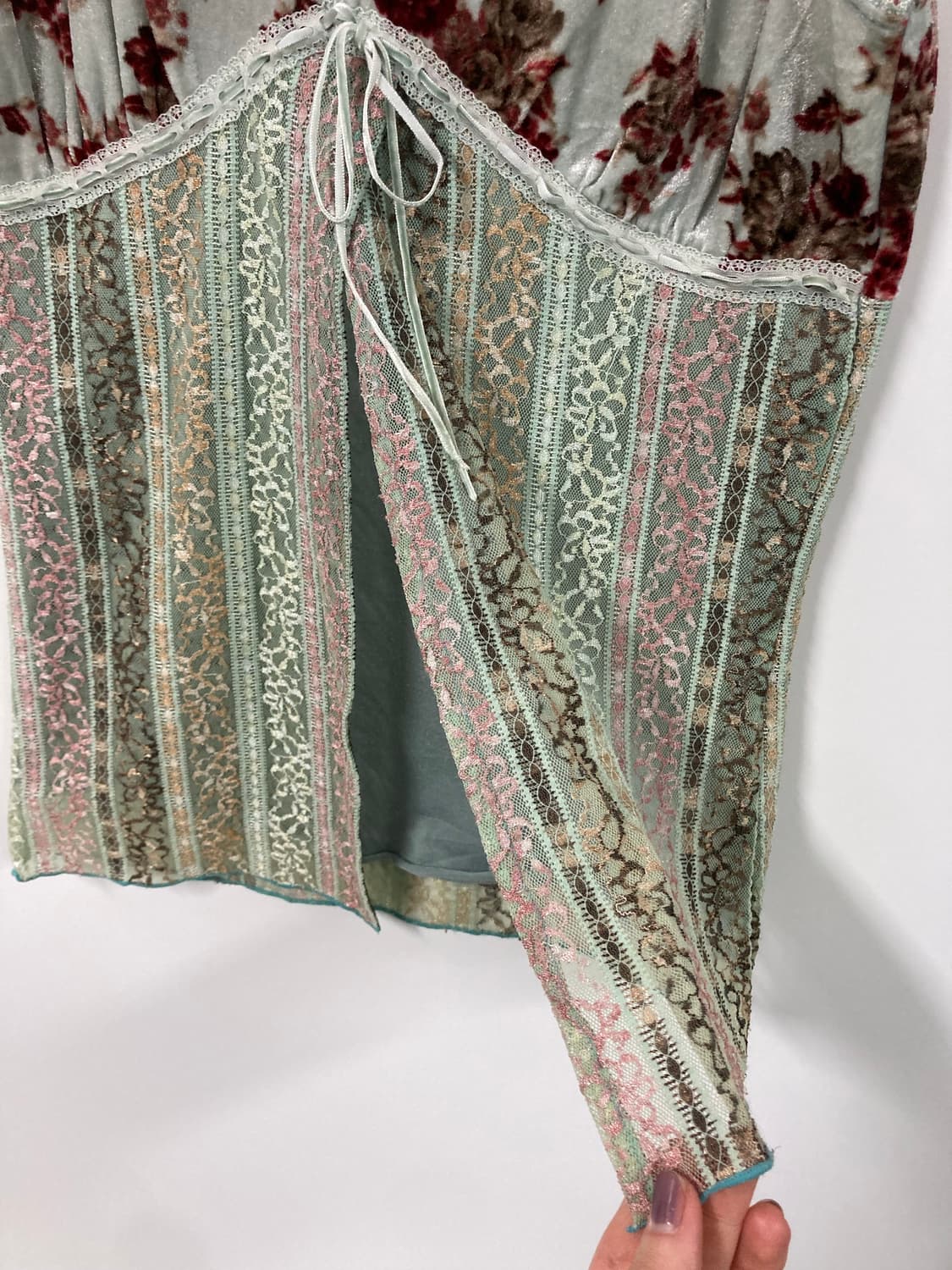 빈티지 벨벳 레이스 슬리브리스 나시 상품이미지5