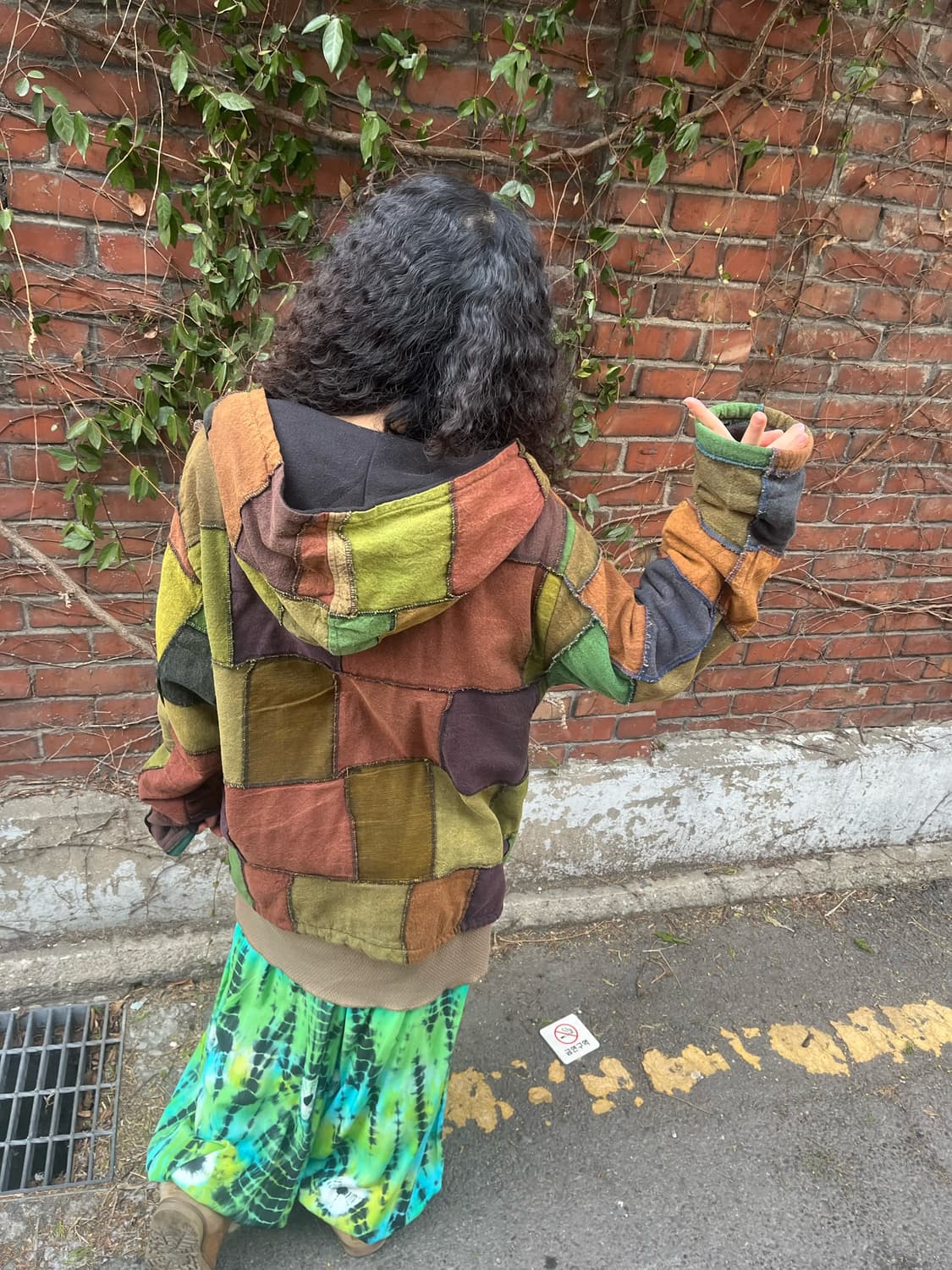 히피 패치워크 후드 집업 아우터 상품이미지7