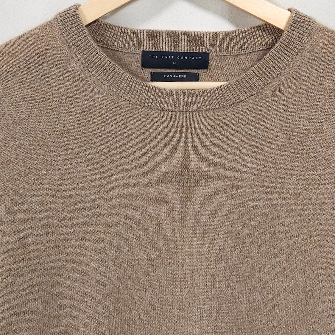 100)더니트컴퍼니 캐시미어100% 니트 베이지 상품이미지3