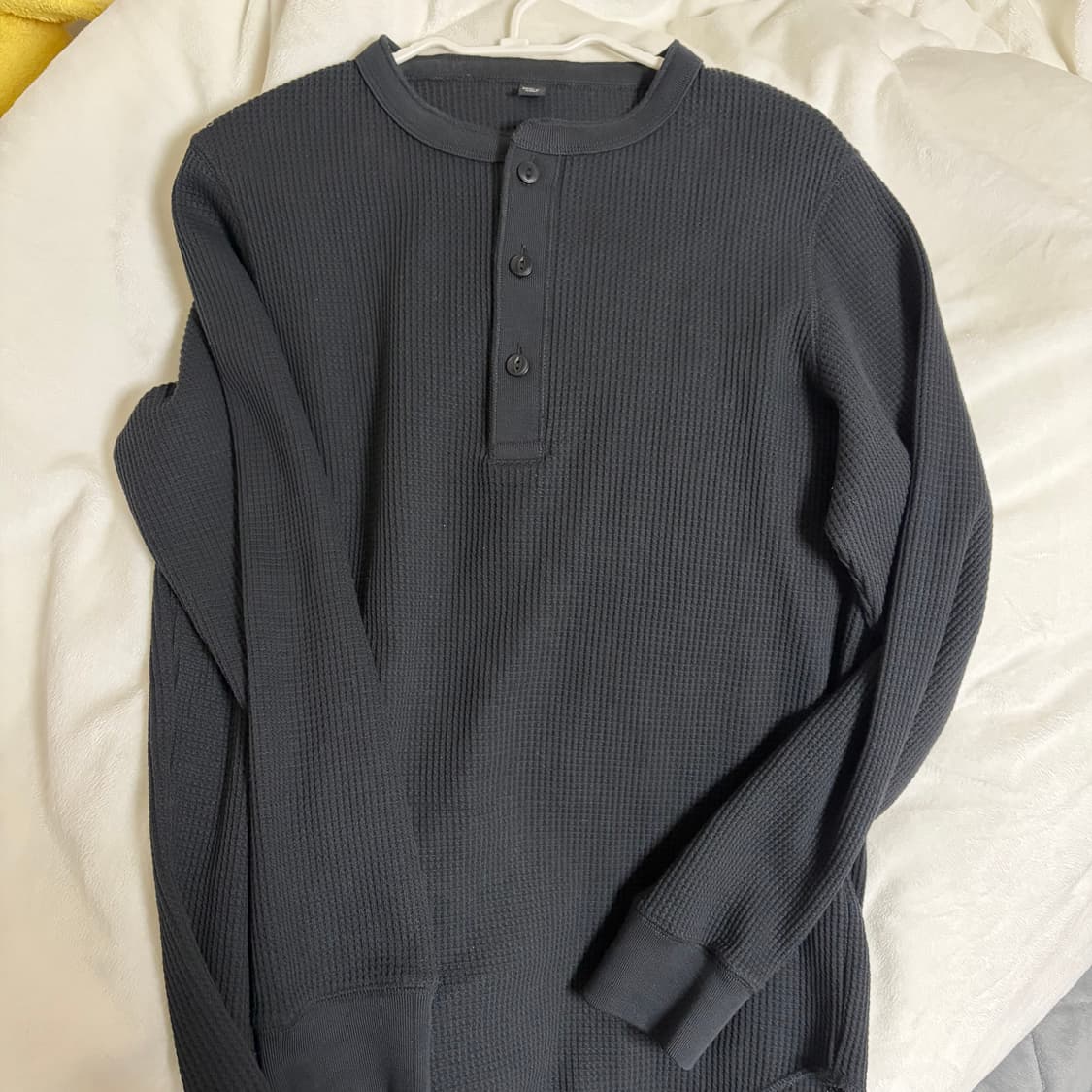 유니클로 와플 헨리넥 티셔츠 맨투맨 M 상품이미지3