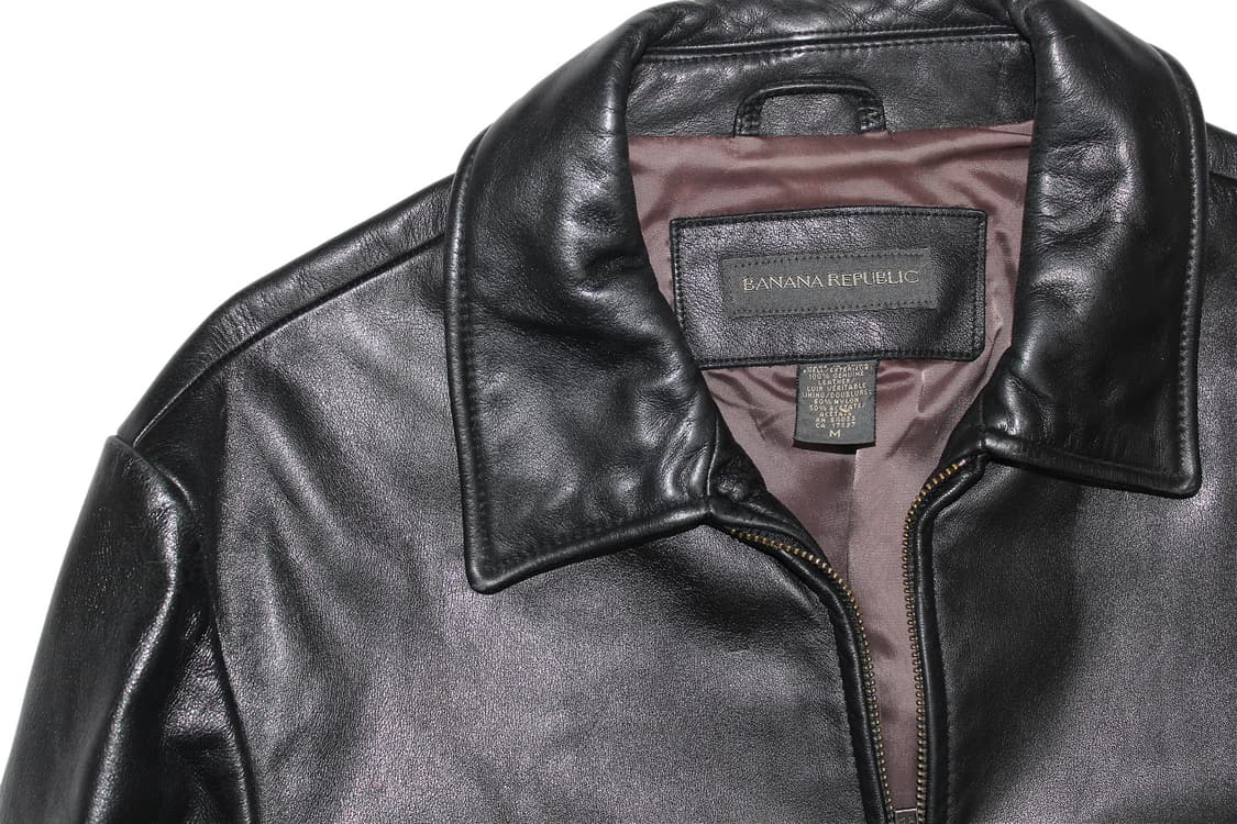 1990s BananaRepublic 바나나리퍼블릭 카우하이드 레더 자켓 상품이미지2