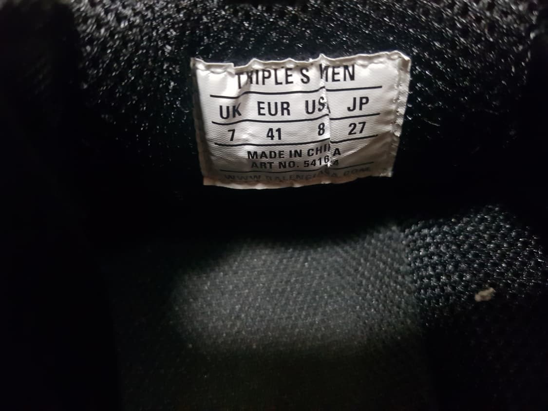 발렌시아가 트리플s 더티블랙 41e 상품이미지8