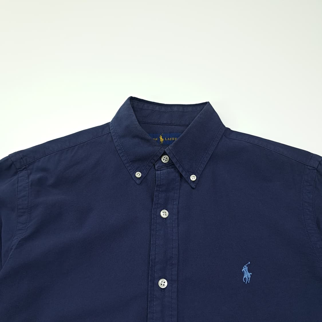 CK091 S 폴로 코튼 버튼다운 네이비 셔츠 남방 상품이미지2