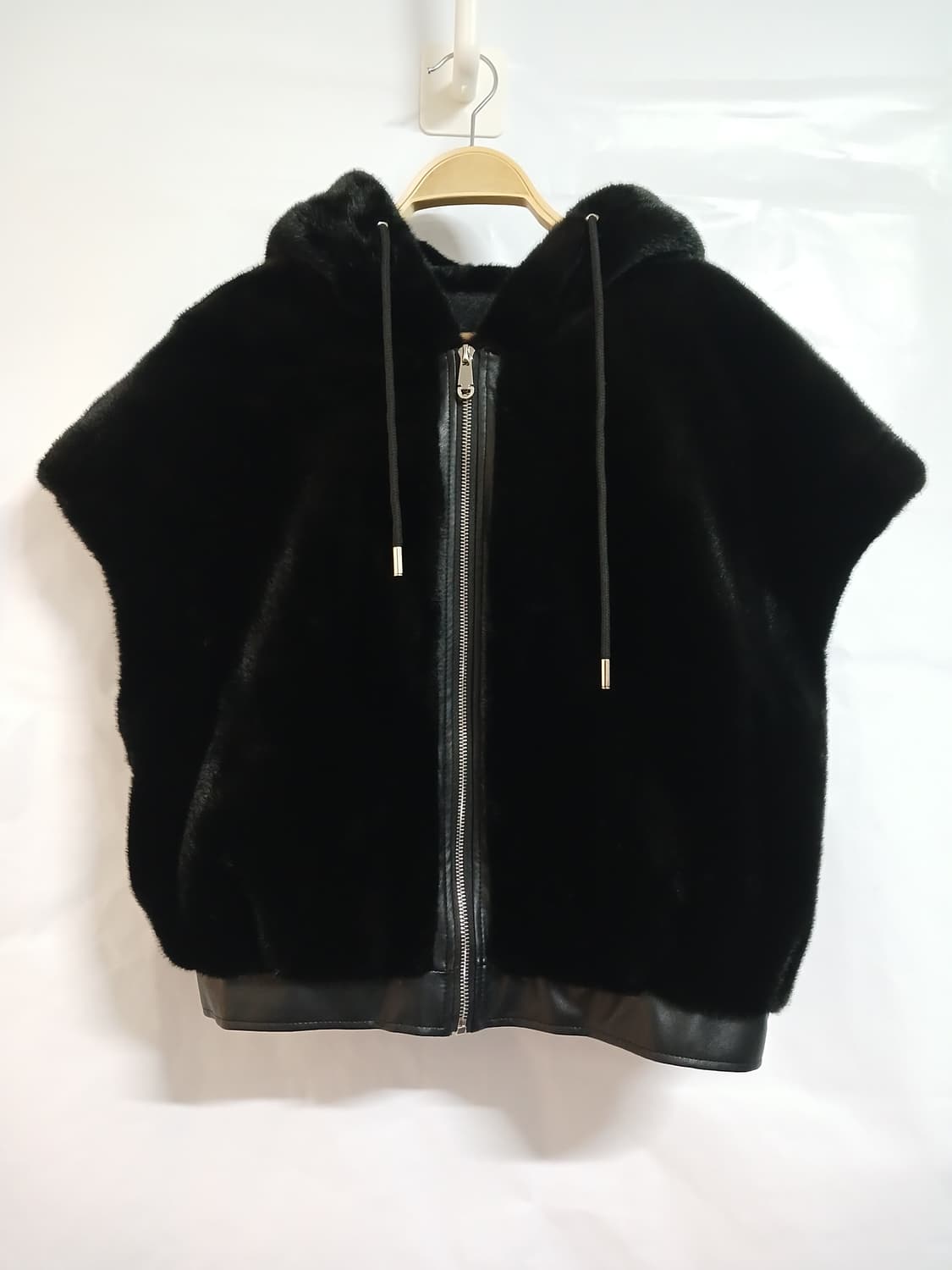 (95)인조 밍크퍼 후드조끼 상품이미지1