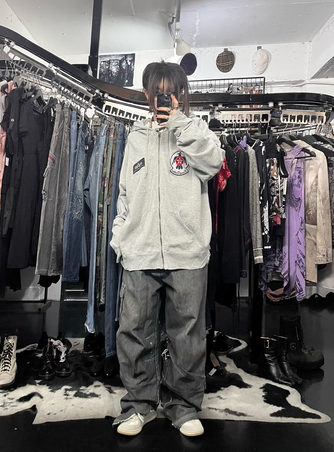 알파 인더스트리 오버핏 후드집업 상품이미지2