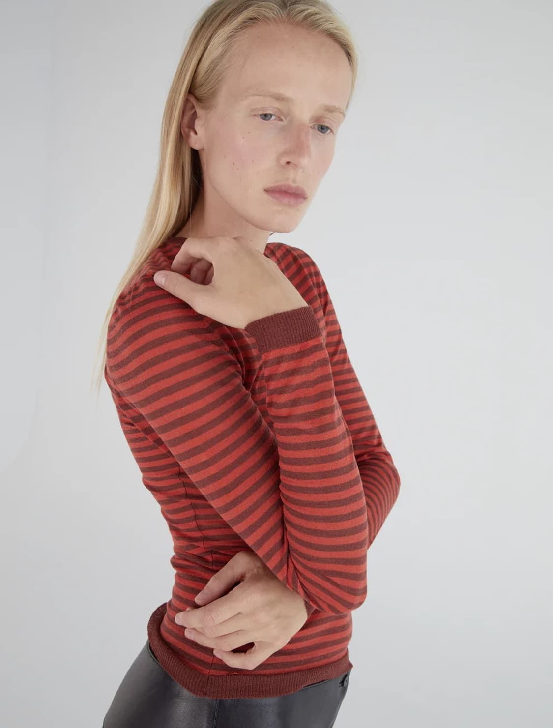 [S,M]팔로마울 Iglú 스트라이프 니트/레드 상품이미지4